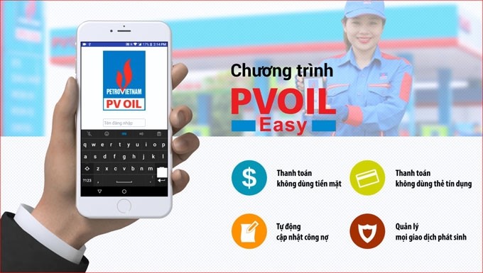 Chương trình PVOIL Easy giúp khách hàng quản lý giao dịch mua bán xăng dầu (Nguồn hình: PetroTimes)