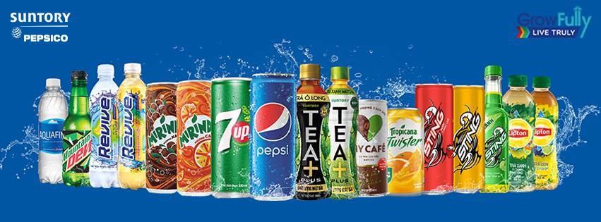 Các sản phẩm của Suntory PepsiCo Việt Nam