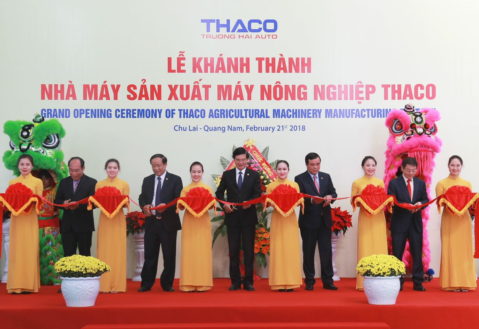 Công ty  Cổ phần Ô tô Trường Hải (THACO) khánh thành Nhà máy sản xuất Máy nông nghiệp Thaco.