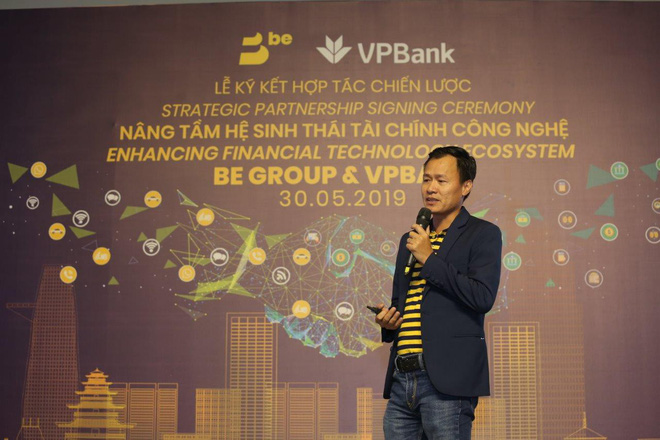 Ông Trần Thanh Hải – Tổng Giám đốc BE GROUP trình bày về hệ sinh thái công nghệ mở của BE GROUP khởi đầu với beFinancial