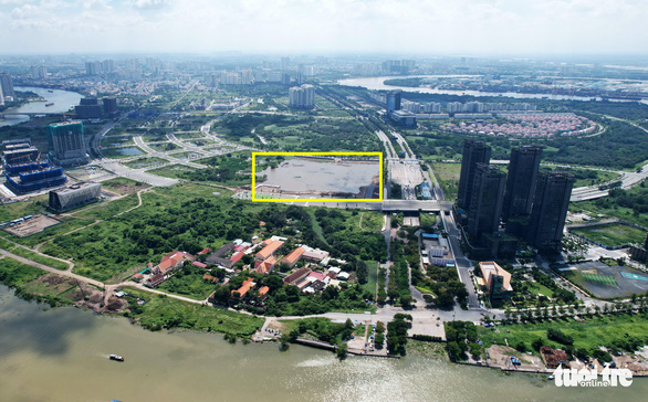 Lotte Eco Smart City Thủ Thiêm tọa lạc tại phân khu chức năng 2A (phần tô vàng), vị trí “lõi" của khu đô thị mới Thủ Thiêm - Ảnh: NGỌC HIỂN