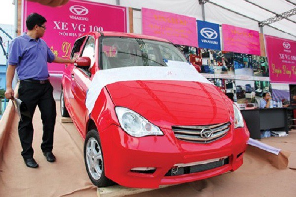 Mẫu xe VG của Vinaxuki xuất hiện năm 2012.