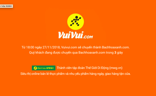 Theo MWG, nhằm tập trung chiếm lĩnh mảng online thực phẩm và nhu yếu phẩm thì việc lựa chọn tên website Bachhoaxanh.com là phù hợp hơn so với Vuivui.com.