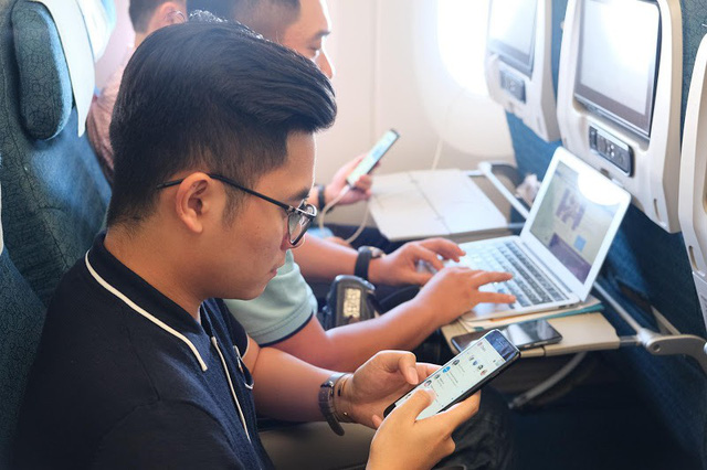 Việc triển khai wifi trên chuyến bay góp phần hoàn thiện chuỗi dịch vụ hiện đại và khác biệt của Vietnam Airlines