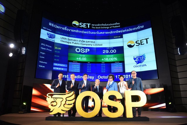 Các thành viên hội đồng quản trị Osptspa trong lần đầu giới thiệu cổ phiếu ra công chúng