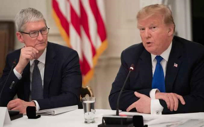 Dòng tweet của ông Trump tuyên bố không chấp nhận miễn thuế cho Apple.