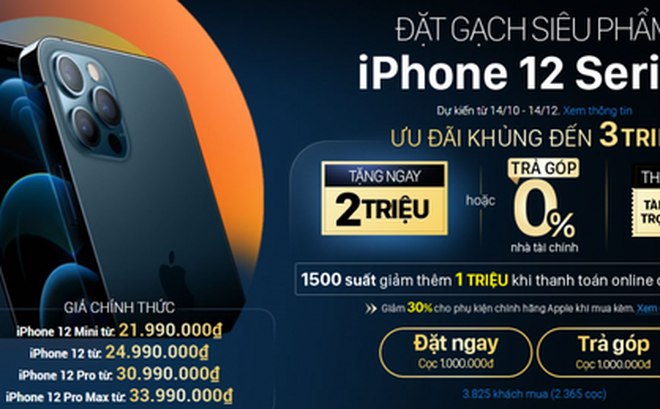 TGDĐ chào giá bán iPhone 12 sau một tuần ra mắt kèm theo nhiều ưu đãi.