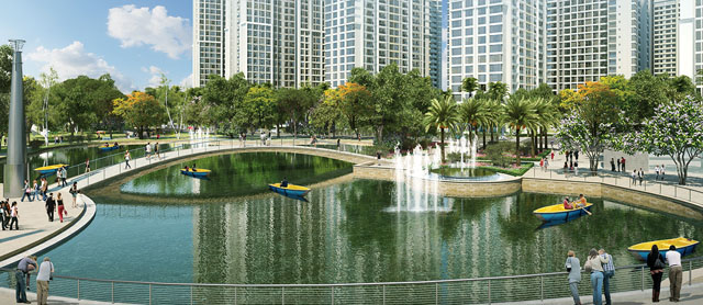Cầu cảnh quan nối liền khu The Park với công viên ven sông lớn nhất TP. Hồ Chí Minh
