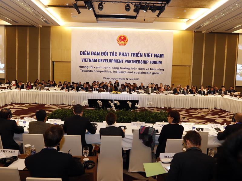 VDPF 2015 là cơ chế đối thoại thẳng thắn giữa Chính phủ Việt Nam và các đối tác phát triển. Ảnh: Đức Thanh