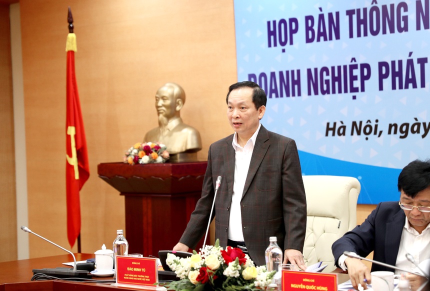 Phó thống đốc Đào Minh Tú khẳng định NHNN không để ngân hàng thương mại nào rơi vào tình trạng mất thanh khoản. Ảnh: Minh Ngọc.