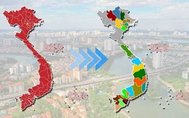 Bản đồ chi tiết 34 tỉnh, thành mới của Việt Nam