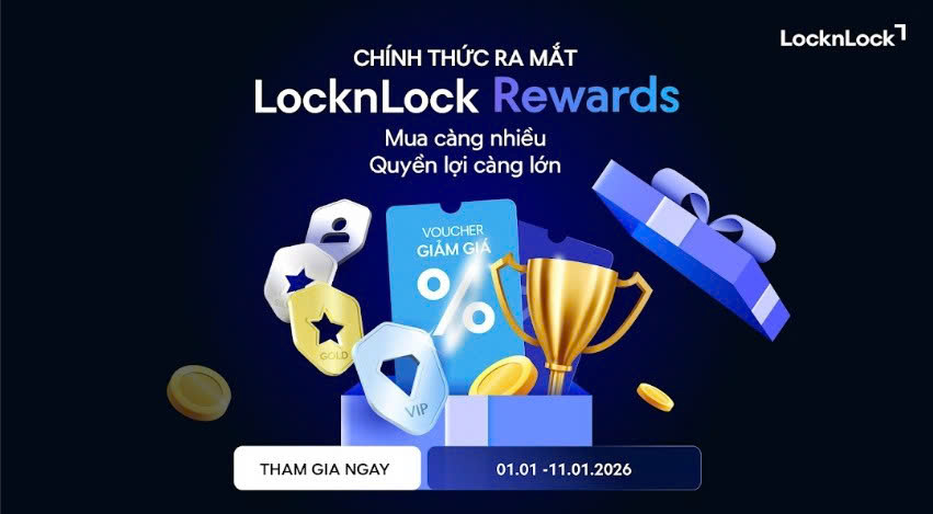 LocknLock ra mắt LocknLock Rewards nâng cấp trải nghiệm thành viên đón năm mới 2026 với loạt ưu đãi độc quyền
