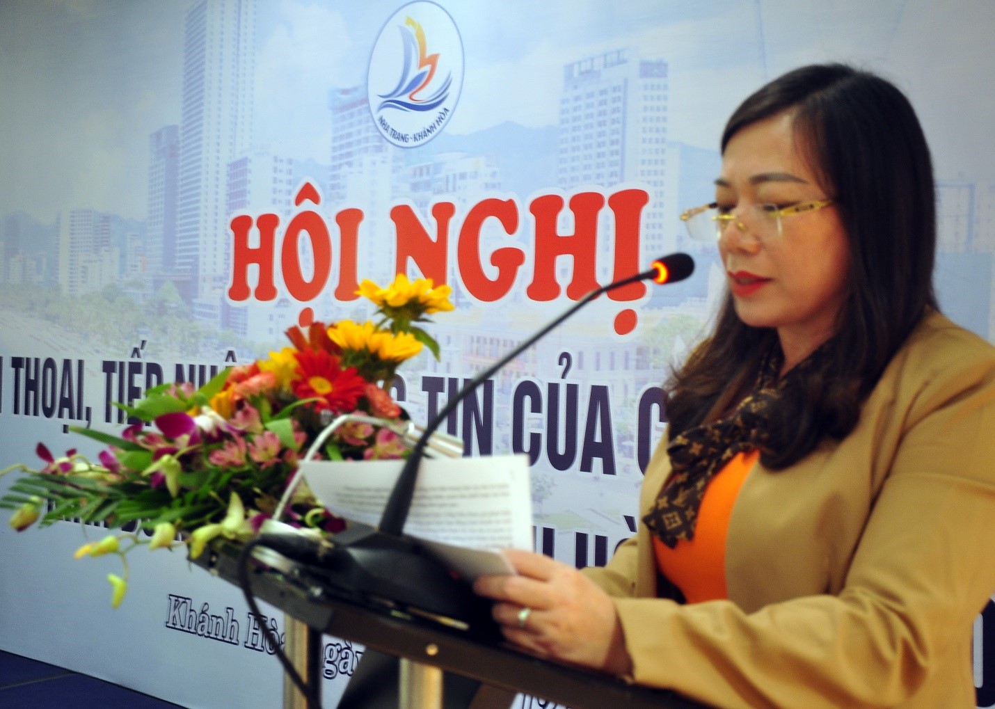 Bà Nguyễn Thị Lệ Thanh – Giám đốc Sở Du lịch Khánh Hòa chủ trì Hội nghị.