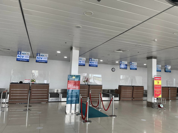 Các quầy check - in tại Cảng hàng không Chu Lai đã sẵn sàng đón khách trở lại - Ảnh: ACV
