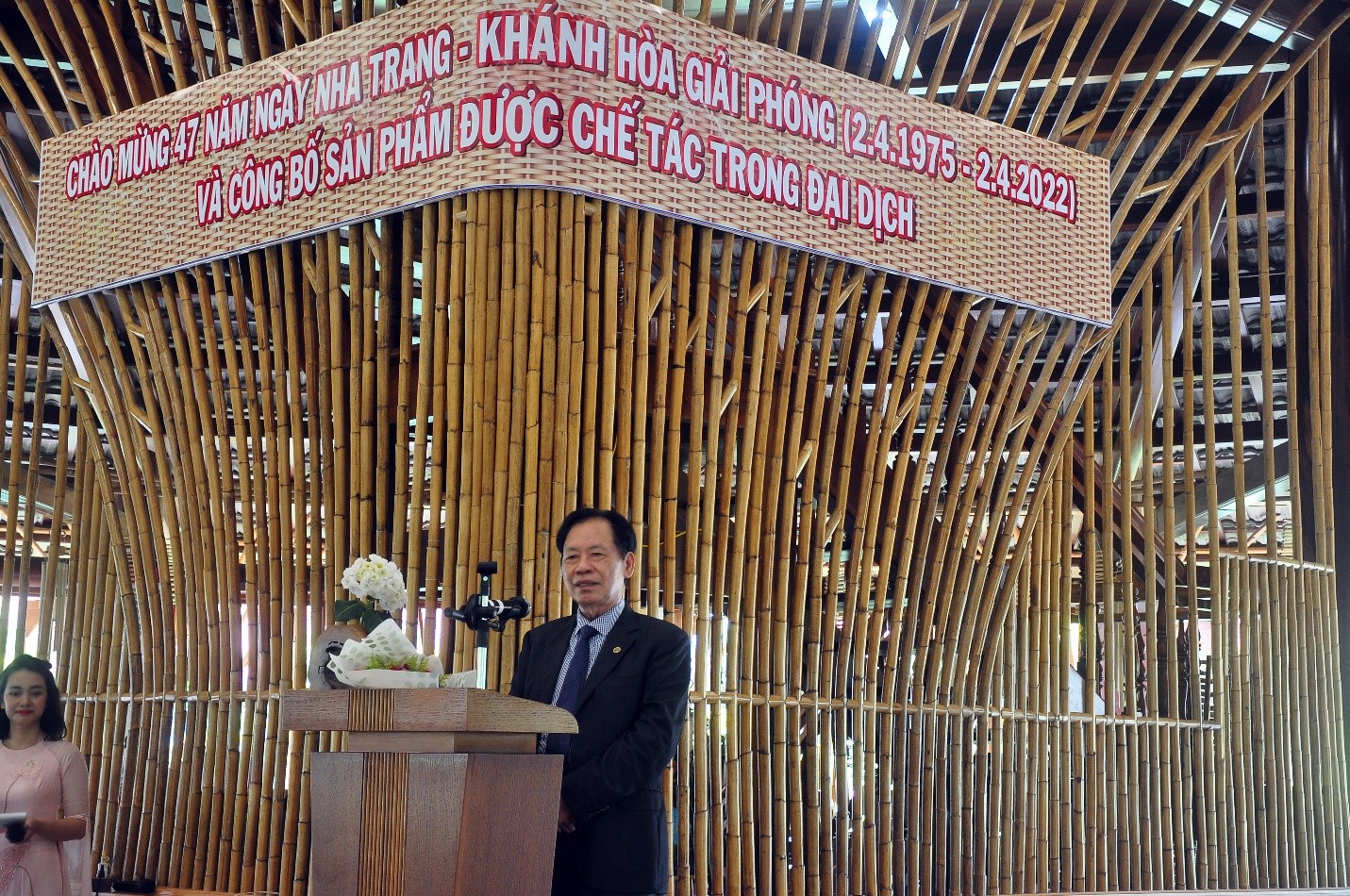 Ông Thang Văn Phúc, Nguyên Thứ trưởng Bộ Công An phát biểu cảm tưởng tại buổi lễ