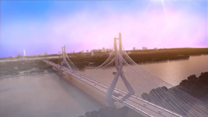 "Siêu" cầu dây văng 20.000 tỷ của Hà Nội khởi công, biểu tượng rồng bay cao trong Kỷ nguyên vươn mình