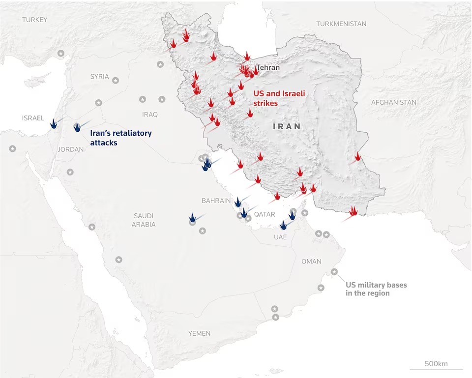 Mỹ tuyên bố tiếp tục tấn công Iran, nhắm vào kho tên lửa "hàng nghìn" quả - Tehran đáp trả - Ảnh 1.