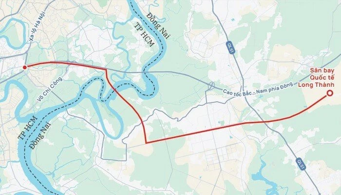 Việt Nam sắp có 1 tuyến đường sắt dài 47,7 km nối siêu đô thị 14 triệu dân với sân bay 336.630 tỷ đồng: Đi qua 7 phường, xã, dự kiến hoàn thành trong năm 2030 - Ảnh 2.